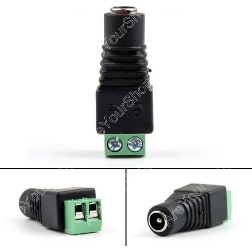 Areyourshop Sale 10 Pcs 5.5 X 2.1mm DC Power Plug Female Barrel Plug Adapter Terminals For CCTV Came