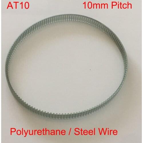 AT10 800 810 840 80 81 84 Tooth 20mm 25mm 30mm 35mm 40mm Width 10mm Pitch Polyurethane Steel Wire Cogged Synchronous Timing Belt