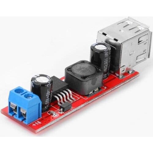 Dual USB Output 9V/12V/24V/36V to 5VDC-DC Car Charger 3A Step-down Regulator Input Voltage 6v-40v Output Voltage 5v / 3a (Max)