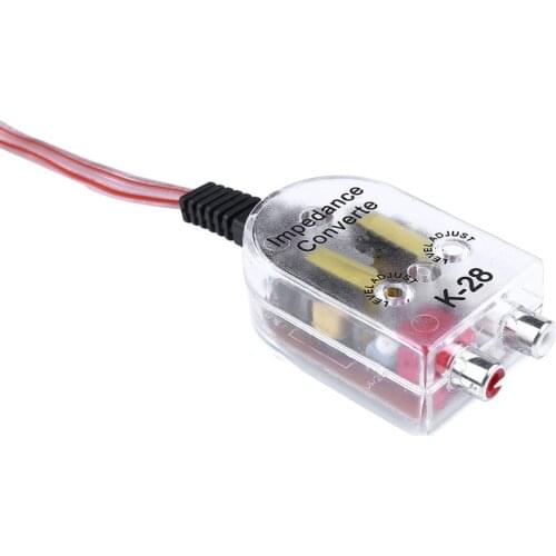 RCA DC 12V Car Audio Amplifier Speaker High To Low Impedance Converter Adapter Auto Horn Electric Frequency #30