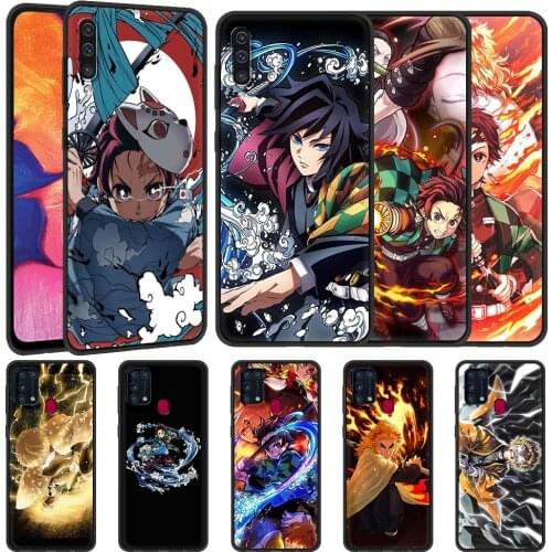 Case For Samsung Galaxy A50 A70 A10 M31 A20e A30 A40 A20s A10s M51 M30s M11 F41 Soft Phone Covers Anime Cartoon Demon Blade