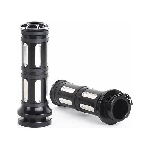 CNC Edge Cut 1" 25mm Handlebar Hand Grips For Harley Dyna Electra Glide Fatboy Softail Street Glide Touring