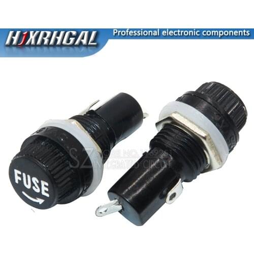 100PCS 5X20 fuseholders 5X20 insurance tube socket fuse holder for 5*20 insurance Panel Mount Fuse Holder 5x20mm