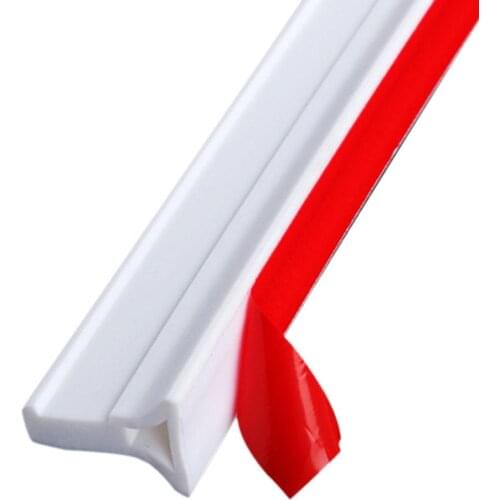 50-120cm Home Bathroom Kitchen Adhesive Flexible Rubber Shower Barrier Water Stopper Good Sealing