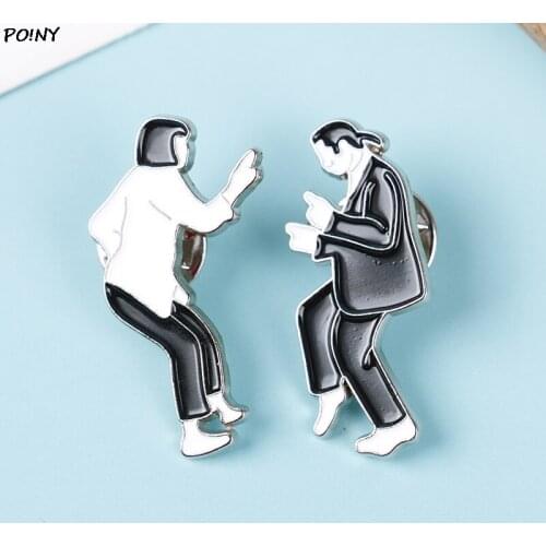 Movie Enamel Pins Set Swing Dance Figure Brooches Shirt Collar Bag Lapel Pin Badge Jewelry Gift For Friends Wholesale
