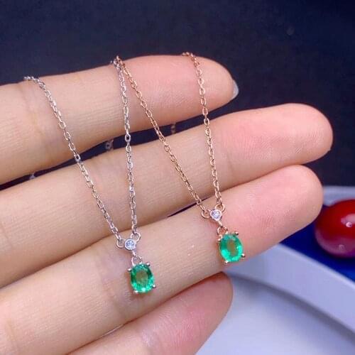 Classic natural emerald necklace, royal style, world famous gem, good quality, low price, 925 silver