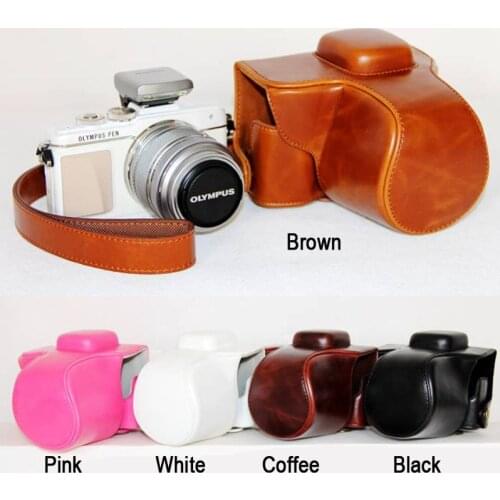 Leather Hard Camera case bag Grip strap for OLYMPUS Pen E-PL7 EPL7 E-PL8 EPL8