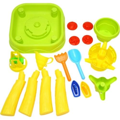 Summer Beach Sand Table for Kids Play Water Game Sandbox Funny Outdoor Beach Play Sand Game Toy Waterwheel Baby Bath Toy