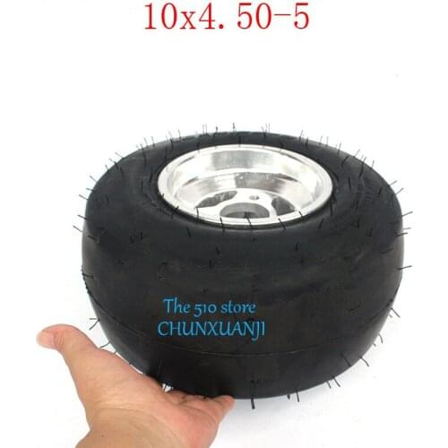 Lightning shipping Good Reputation 10x4.50-5 Rubber Tyres with Hub Fit for GO KART KARTING ATV UTV Buggy Golf Touring Car