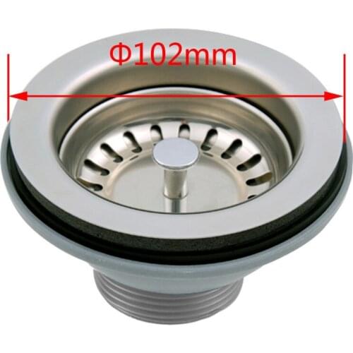MTTUZK ABS+304 stainless steel Kitchen Sink Drain Sink filter 102 mm Diameter Sink Lifting Drainer XK231
