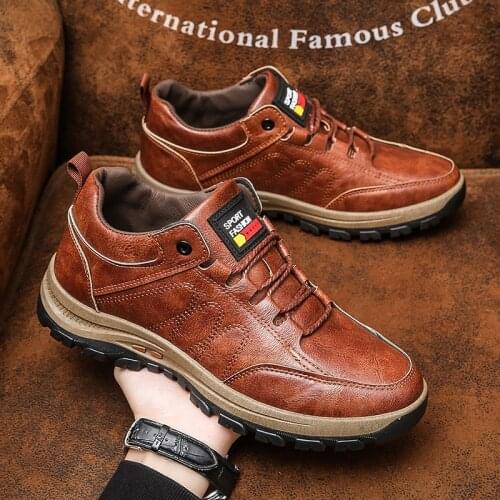 Men Waterproof Hiking Shoes Outdoor Non-slip Camping Trekking Sneakers Breathable Mountaineering Men Boots Fashion Casual Shoes