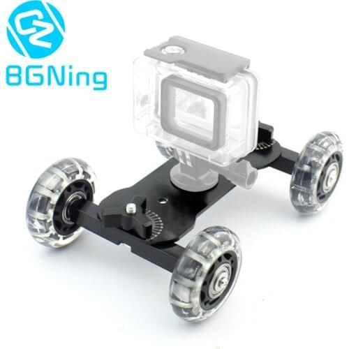 Mini Desktop Camera Rail Car Mute Skater Track Slider For 550D 7D 5D DSLR Video Photo Studio with Extendable Monopod Wheel Kit