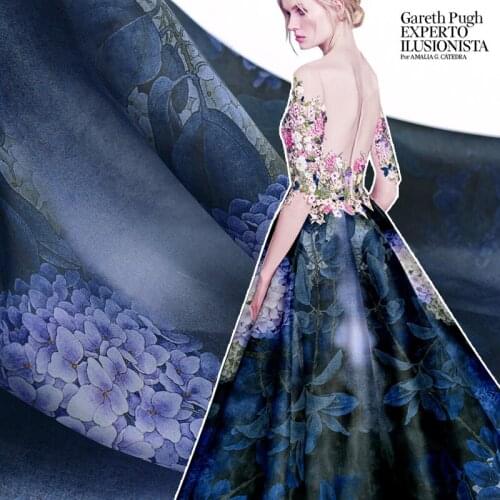 Natural environmental protection material HD digital spray silk fabric processing square scarf fabric cloth B258