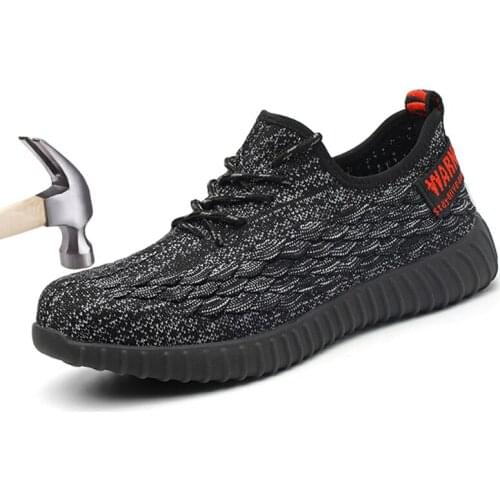 New Breathable Steel toe Safety Shoes Men Summer Anti-smashing Piercing Ultra Safty Work Boots Single Mesh Casual Sneakers 37-46