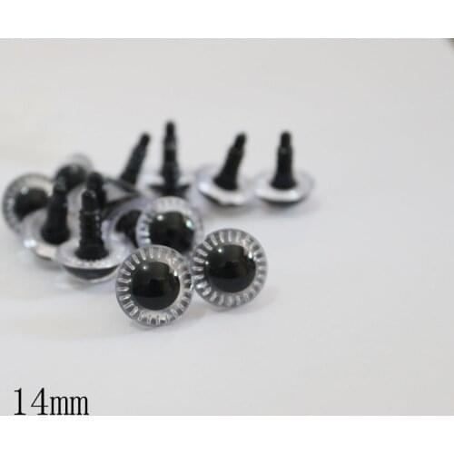 New items 12mm/14mm/15mm clear glitter toy safety eyes with washer for diy doll findings-100pcs/lot--size option