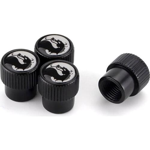 New Style Round Cap Car Wheel Tires Valves Tyre Stem Air Caps Airtight For Cadillac CTS SRX ATS STS XTS CT6 XT5 Dargon Emblem