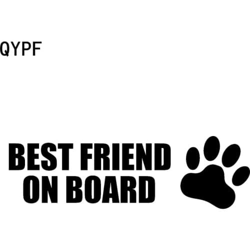 QYPF 13.8CM*4.3CM BEST FRIEND ON BOARD Vinyl Motorcycle Car Sticker Decal Black Sliver C14-0231