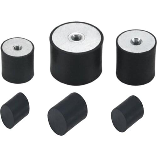 DE Rubber Isolator Mount, M8 Female Thread Anti Vibration Bobbin Isolator Damper Rubber Mounting Feet
