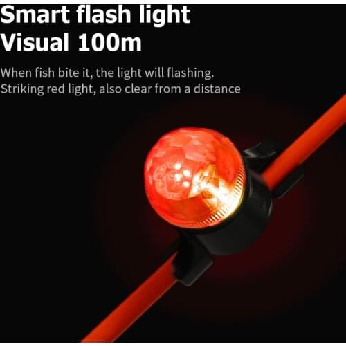 Bite alarm LED Fishing Alarm Rod Tip Carp Night Fishing Light Auto Recognition Bite Fishing Accessories With Battery