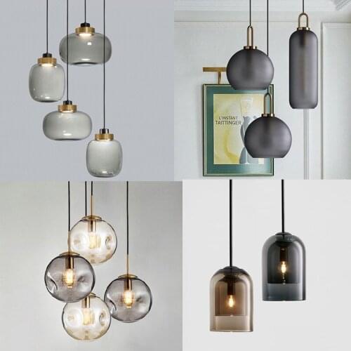 Modern glass ball crystal led light luminaire suspendu modern led chandelier cocina accesorio bedroom living room decoration