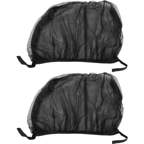 2pcs Universal Car Rear Side Window Sun Shade Anti-Mosquito Mesh Curtain UV Protection Universal Accessor