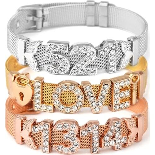 Yexcodes New Keeper Stainless Steel Strap Bracelet Lady DIY Alloy Accessories Couple Holiday Gift Direct Shipping