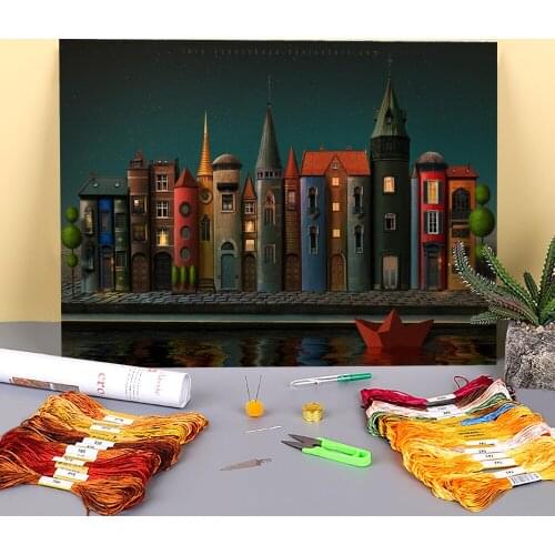 Woman Girl Printed 11CT Cross-Stitch Set Embroidery DMC Threads Hobby Handicraft Sewing Handmade Package Wholesale