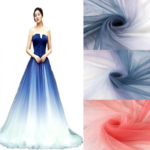 1.6*1yard Gradient Mesh Fabric DIY Sewing Girl Skirt Wedding Party Decor Birthday Christmas Princess Skirt Stage Clothing fabric