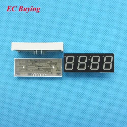 10pcs 4 bit 4bit Digital Tube Common Anode Positive Digital Tube 0.56" 0.56in. Red LED Display 7 Segment Digit(Clock))