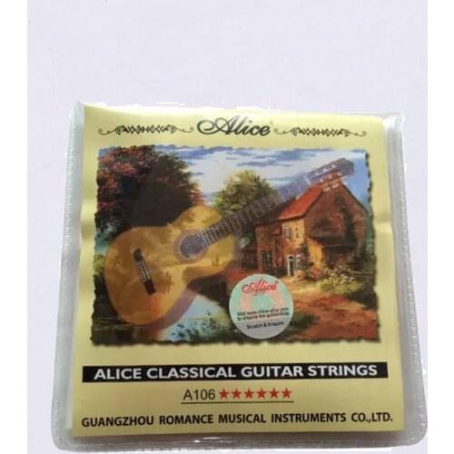 20set/lot Classical Guitar String cordas da guitarra Clear Nylon String Hard Tension - Alice A106-H encordoamento