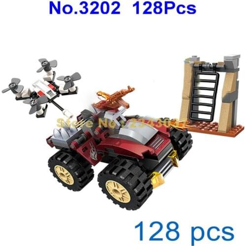 3202 128pcs Military War Urban Thunder Mission Ambush Mountain Car 2 Building Blocks Toy