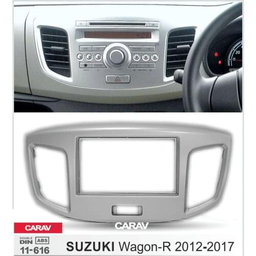 Car Stereo Fascia Dash Panel 2 Din Frame Trim Kit for SUZUKI Wagon-R 2012-2017 CARAV 11-616