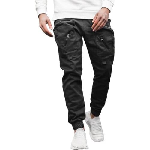 Men Harem Cargo Pants MultiPocket Jogger Cargo Sweatpants Ankle Tied Sportswear Pants Trousers Casual Pants Jogging Gym Trousers