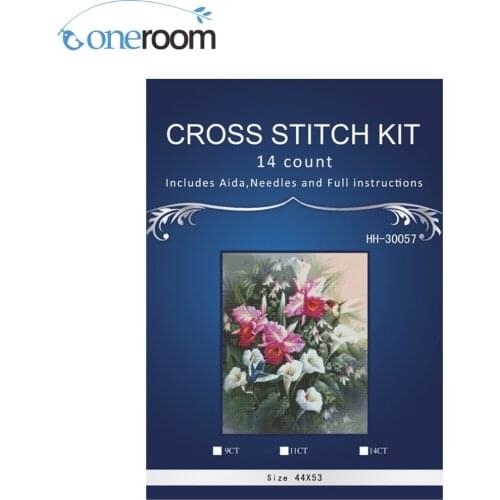 Flowers and bird ,home Decor counted14ct white canvas similar DMC Cross Stitch kits14CT needlework Set DIY embroidery3th