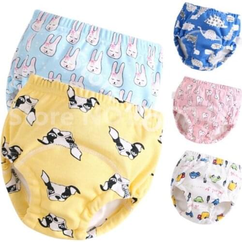 Cartoon Baby Cotton Training Pants Panties Cloth Diapers Reusable Child Nappies Diaper Waterproof Baby Underwear Washable