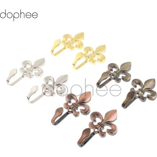 Dophee 2pcs Curtain Tieback Tassel Hook Plum Flower Pattern Window Curtain Holders Accessories Towel Cloth Coat Wall Door Hooks