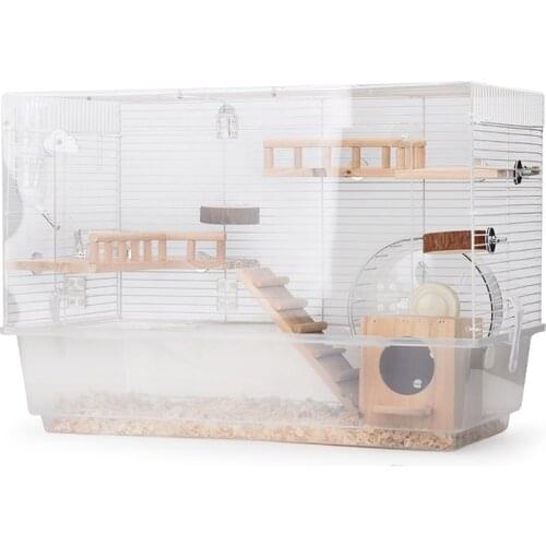 Warehouse Rat Cage Transparent 60 Heightened Basic Cage Bear Pudding Three-Line Landscape Rat Cage Panoramic Acrylic rat cage