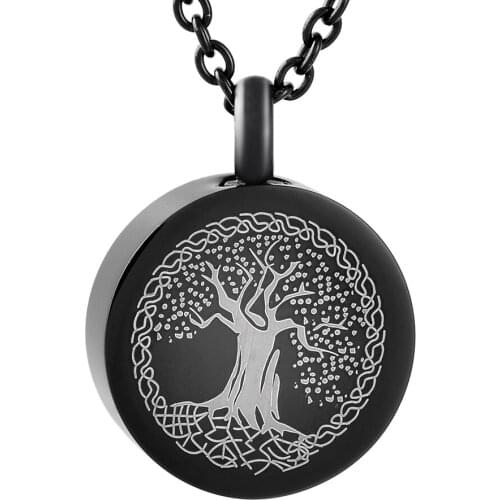 IJD9795 'Tree of Life' Hot Sale Round Wholesale or Retail Stainless Steel Memorial Ash Keepsake Cremation Jewelry,Ash Jewelry