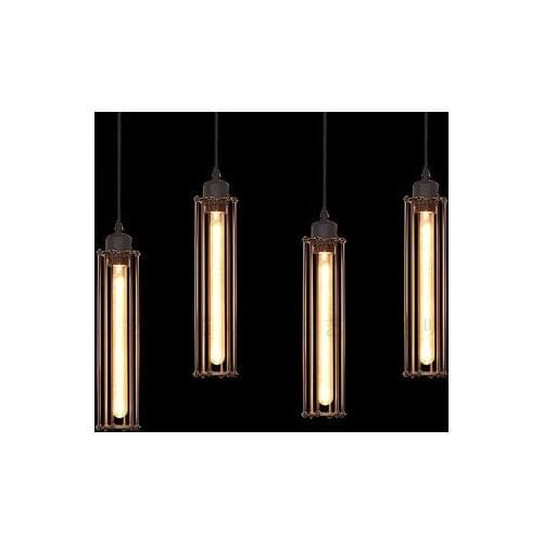 Wrought iron chandelier, Nordic cafe personality clothing industry wind restoring ancient ways with small droplight