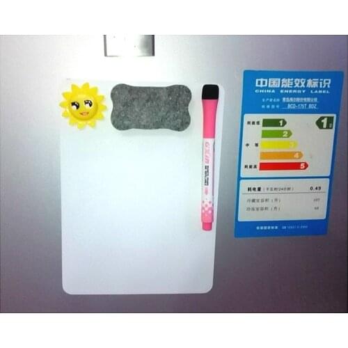 3Pcs/Set Magnetic Whiteboard Fridge Magnets Dry Wipe White Board Marker Eraser Writing Record Message Board Remind Memo Pad