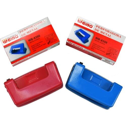 Mini Double hole puncher WB8300 Two holes Portable Metal ABS High quality School Office Stationery 23-sheet aperture 5.5mm