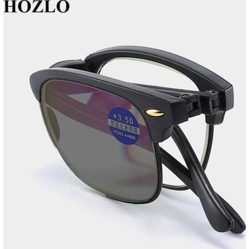 Men Folding TR Myopia Sunglasses Women Blue Light Blocking Foldable Nearsighted Spectacles Travel Driving Sunglasses Custom Lens
