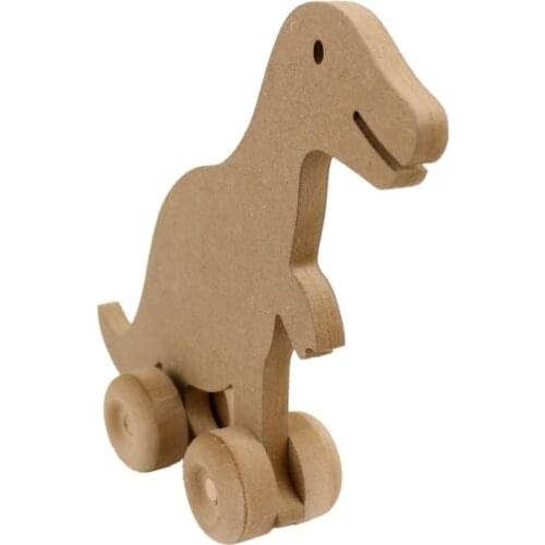 HLO 2021 Painting Set Toy Dinosaur Fun Hobby Painting Gift for Kids Decorative 3 Colors 15x15cm Wooden Hand Skill Trendy Hobby