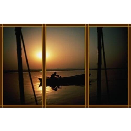 Canvas prints wall decorative art canvas 3 pieces seascape painting printed for a sets for home decor , free shipping 30x60cmx3