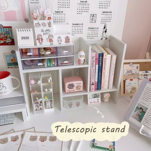 Cute Mobile Desk Storage Shelf Holder Office Desktop Organizer Table Organizer Bookshelf Insert Shelve For Kids Room