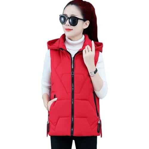 2021 New Sleeveless Cotton Vest Women Tops Short Coat Fashion Autumn Winter Warm Jacket Girl Student Down Cotton Vest Waistcoat