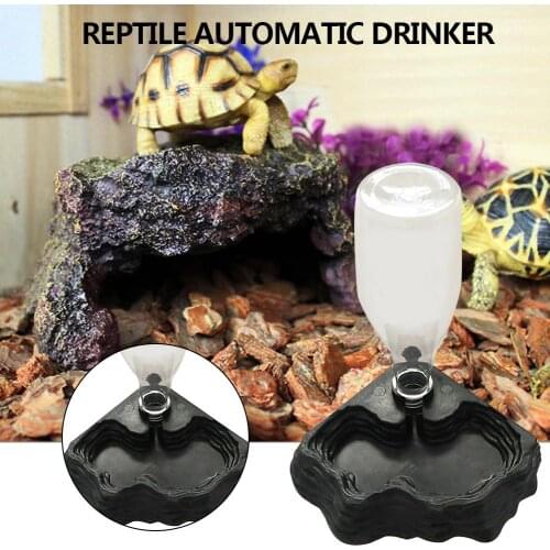 Pet Drinking Fountain Reptile Automatic Drinking Fountain Tortoise Lizard Water Basin Drinking Fountain Reptile Box Landscaping