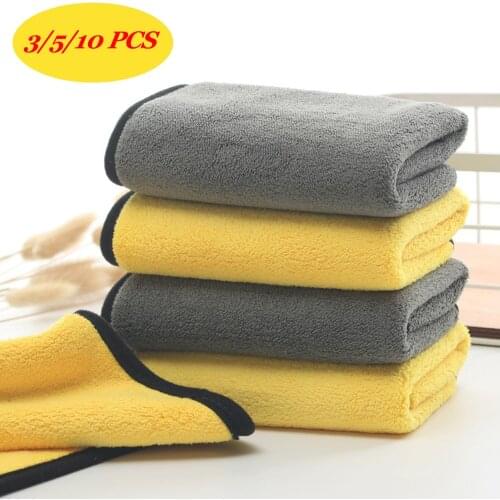 3/5/10 Pcs Extra Soft Car Wash Microfiber Towel Car Cleaning Drying Cloth Car Care Cloth Detailing Car WashTowel Fine Texture