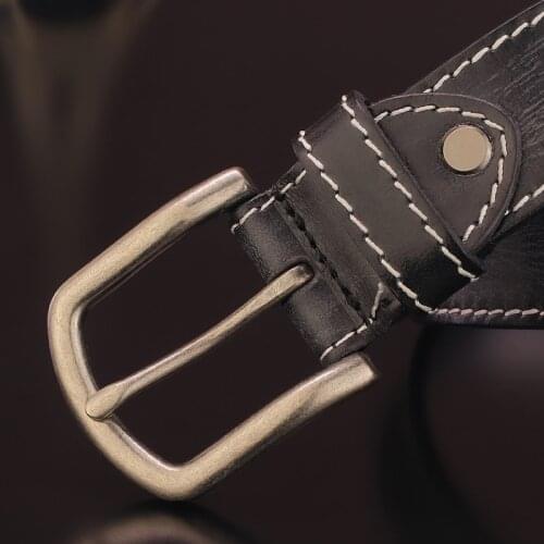 Black Pin Buckle Belt 3.3 cm Wide Fancy Vintage Designer Belt Mens High Quality Fashion Luxury Brand Ceinture Homme