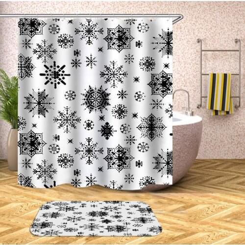 Christmas shower curtain fabric 3d bathroom shower curtains bathroom curtain waterproof water bathroom